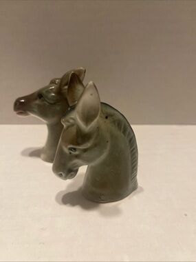 Horse Head Ceramic Salt and Pepper Shakers vintage